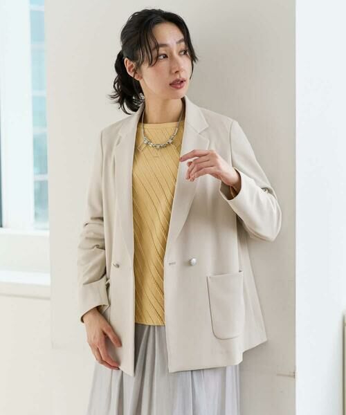 GEORGES RECH / ジョルジュ・レッシュ テーラードジャケット | [日本製]ジャージーテーラードジャケット（ベージュ）