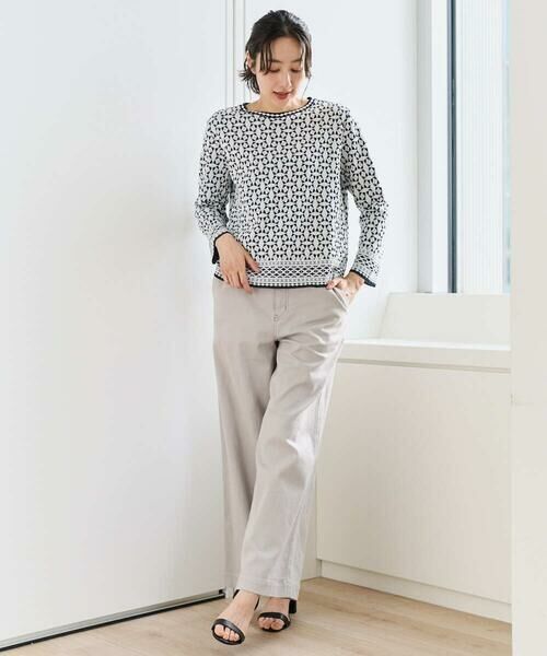 GEORGES RECH / ジョルジュ・レッシュ ニット・セーター | [日本製]レース柄ジャカードニットプルオーバー | 詳細17