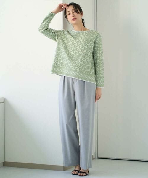 GEORGES RECH / ジョルジュ・レッシュ ニット・セーター | [日本製]レース柄ジャカードニットプルオーバー | 詳細19