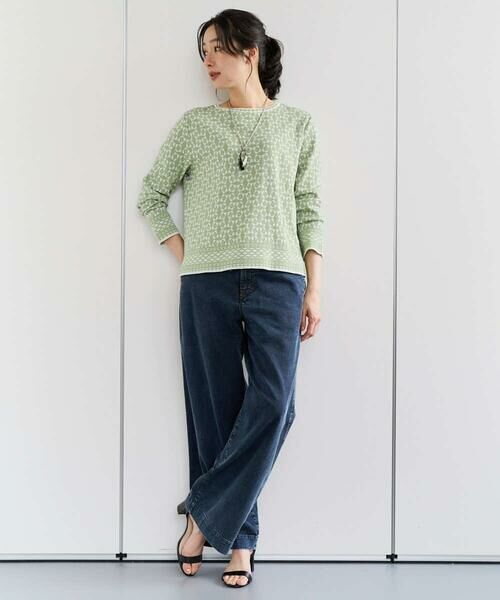 GEORGES RECH / ジョルジュ・レッシュ ニット・セーター | [日本製]レース柄ジャカードニットプルオーバー | 詳細21