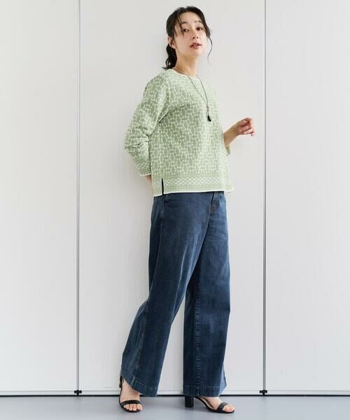 GEORGES RECH / ジョルジュ・レッシュ ニット・セーター | [日本製]レース柄ジャカードニットプルオーバー | 詳細22