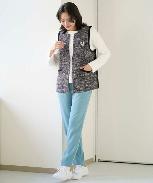 GEORGES RECH / ジョルジュ・レッシュ ニット・セーター | 切り替えニット9分袖プルオーバー | 詳細20