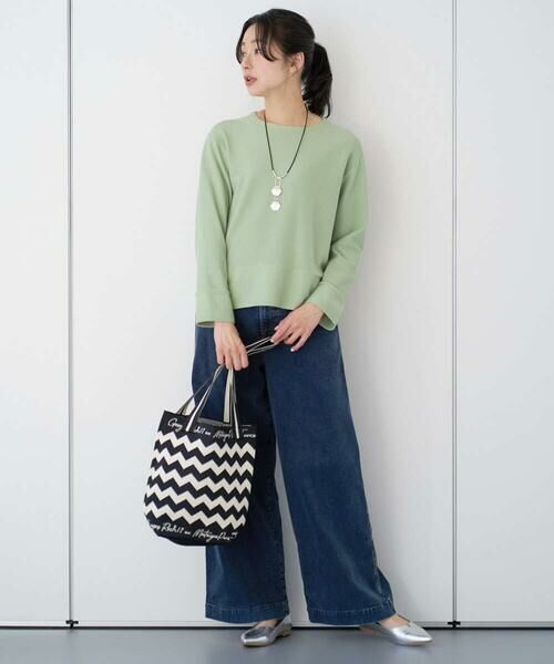 GEORGES RECH / ジョルジュ・レッシュ ニット・セーター | 切り替えニット9分袖プルオーバー | 詳細30