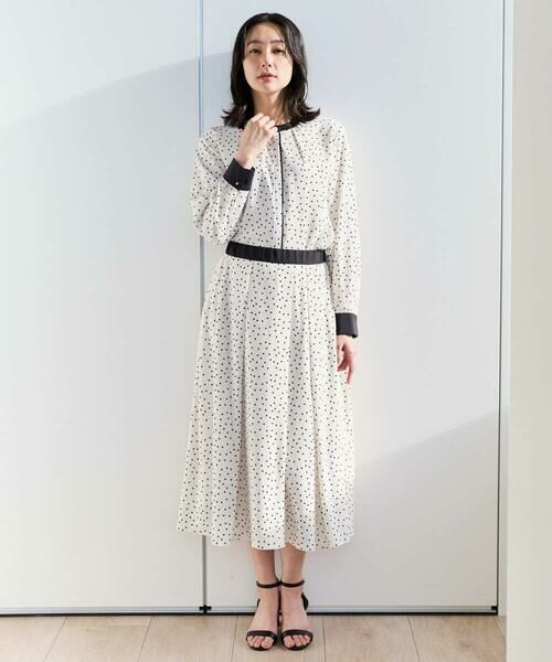 GEORGES RECH / ジョルジュ・レッシュ ロング・マキシ丈スカート | [セットアップ対応]ランダムドットタックフレアスカート | 詳細16