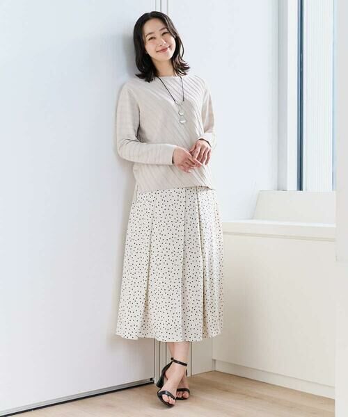 GEORGES RECH / ジョルジュ・レッシュ ロング・マキシ丈スカート | [セットアップ対応]ランダムドットタックフレアスカート | 詳細17