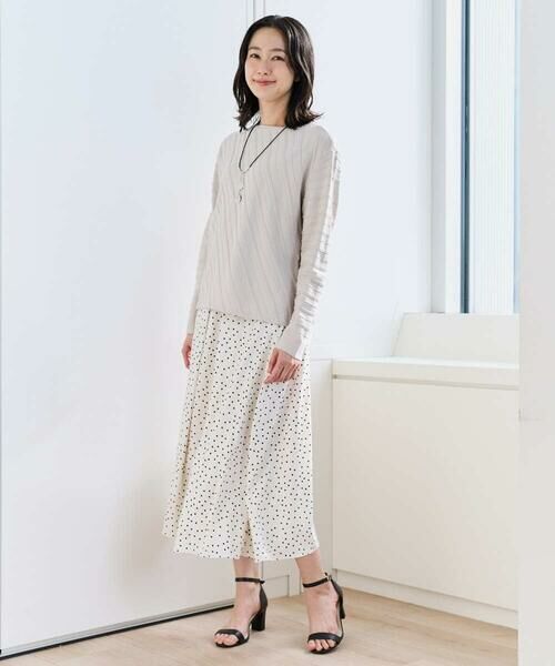 GEORGES RECH / ジョルジュ・レッシュ ロング・マキシ丈スカート | [セットアップ対応]ランダムドットタックフレアスカート | 詳細18