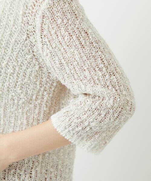 GEORGES RECH / ジョルジュ・レッシュ ニット・セーター | コットンスラブヤーン5分袖ニット | 詳細7