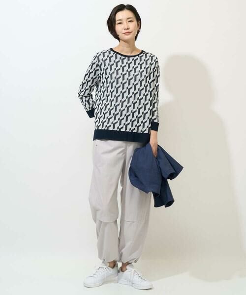 GEORGES RECH / ジョルジュ・レッシュ ニット・セーター | [日本製]ハイゲージ幾何ジャカードニット | 詳細13