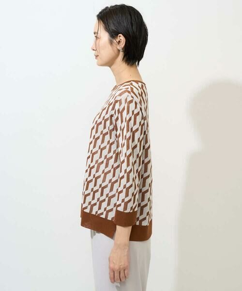 GEORGES RECH / ジョルジュ・レッシュ ニット・セーター | [日本製]ハイゲージ幾何ジャカードニット | 詳細18