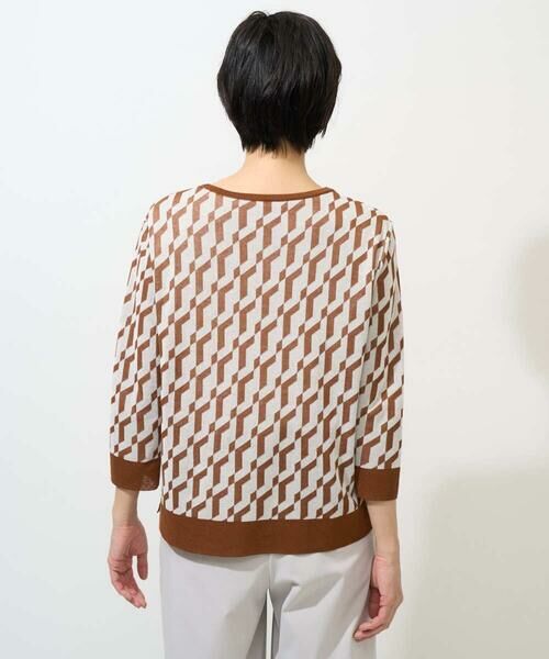 GEORGES RECH / ジョルジュ・レッシュ ニット・セーター | [日本製]ハイゲージ幾何ジャカードニット | 詳細3