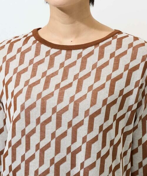 GEORGES RECH / ジョルジュ・レッシュ ニット・セーター | [日本製]ハイゲージ幾何ジャカードニット | 詳細4