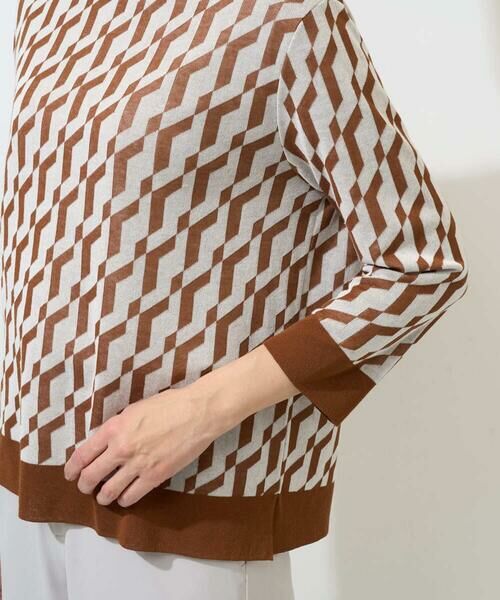 GEORGES RECH / ジョルジュ・レッシュ ニット・セーター | [日本製]ハイゲージ幾何ジャカードニット | 詳細5