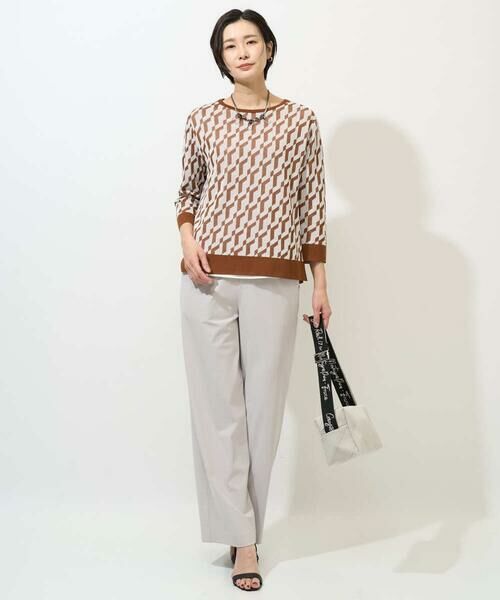 GEORGES RECH / ジョルジュ・レッシュ ニット・セーター | [日本製]ハイゲージ幾何ジャカードニット | 詳細9