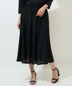 GEORGES RECH / ジョルジュ・レッシュ ロング・マキシ丈スカート | [セットアップ対応]シアーギャザーセミフレアスカート