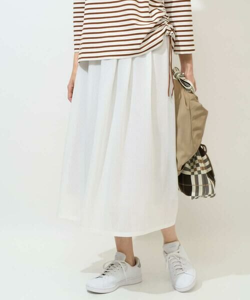 GEORGES RECH / ジョルジュ・レッシュ ロング・マキシ丈スカート | [セットアップ対応]シアーギャザーセミフレアスカート | 詳細2