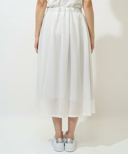 GEORGES RECH / ジョルジュ・レッシュ ロング・マキシ丈スカート | [セットアップ対応]シアーギャザーセミフレアスカート | 詳細5
