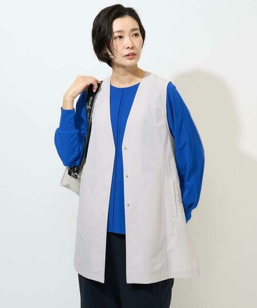 GEORGES RECH / ジョルジュ・レッシュ ベスト | [セットアップ対応]4WAYタフタロングジレ（ライトグレー）