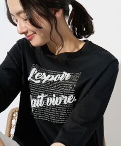 スムースジャージーロゴ刺繍カットソー