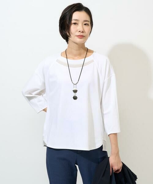 GEORGES RECH / ジョルジュ・レッシュ カットソー | [セットアップ対応]ドルマンスリーブシアーポンチカットソー（ホワイト）