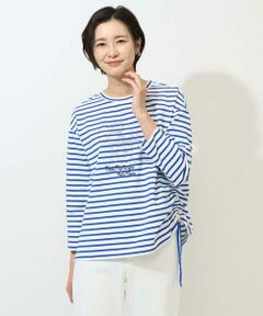 GEORGES RECH / ジョルジュ・レッシュ カットソー | ドロストアシンメトリーボーダーカットソー