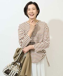 GEORGES RECH / ジョルジュ・レッシュ カットソー | ドロストアシンメトリーボーダーカットソー