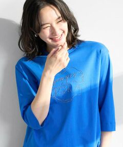 GEORGES RECH / ジョルジュ・レッシュ カットソー | [接触冷感]ラメコード刺繍ロゴカットソー