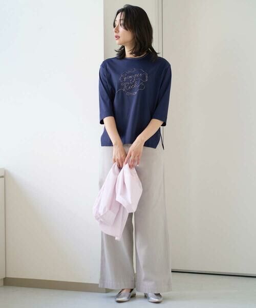 GEORGES RECH / ジョルジュ・レッシュ カットソー | [接触冷感]ラメコード刺繍ロゴカットソー | 詳細22