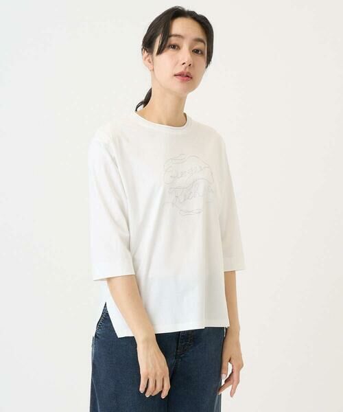 GEORGES RECH / ジョルジュ・レッシュ カットソー | [接触冷感]ラメコード刺繍ロゴカットソー | 詳細4