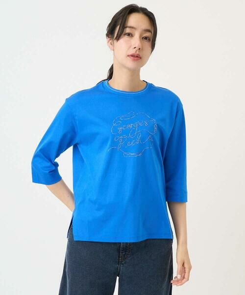 GEORGES RECH / ジョルジュ・レッシュ カットソー | [接触冷感]ラメコード刺繍ロゴカットソー | 詳細5