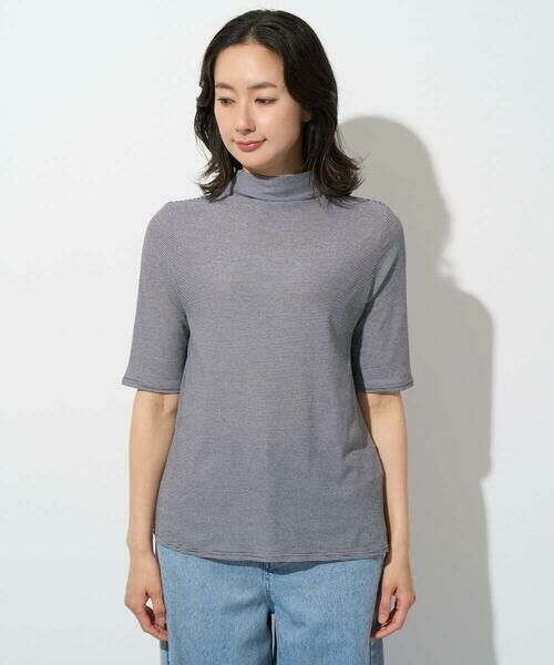 GEORGES RECH / ジョルジュ・レッシュ カットソー | [日本製]ボトルネックセミシアーボーダーカットソー | 詳細5