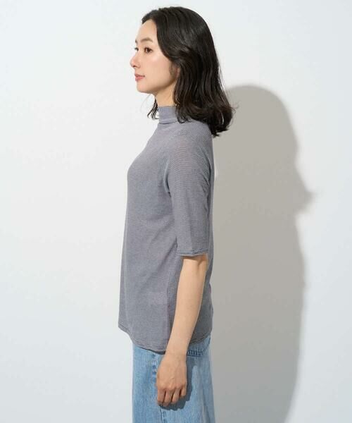 GEORGES RECH / ジョルジュ・レッシュ カットソー | [日本製]ボトルネックセミシアーボーダーカットソー | 詳細6