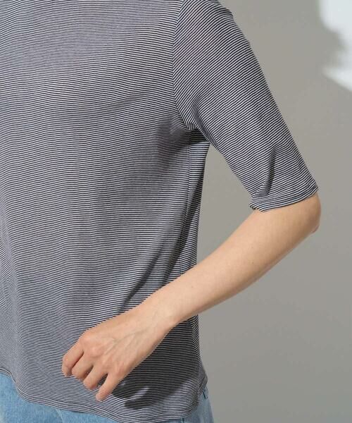 GEORGES RECH / ジョルジュ・レッシュ カットソー | [日本製]ボトルネックセミシアーボーダーカットソー | 詳細9