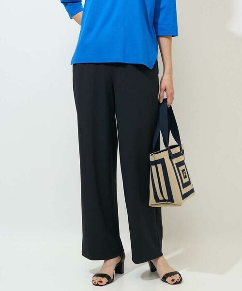 GEORGES RECH / ジョルジュ・レッシュ チノ・ワークパンツ | [日本製/多機能素材]ジャージーストレートパンツ（ブラック）