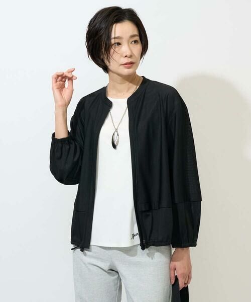 GEORGES RECH / ジョルジュ・レッシュ その他アウター | [セットアップ対応]スタンドカラーシアーブルゾン（ブラック）