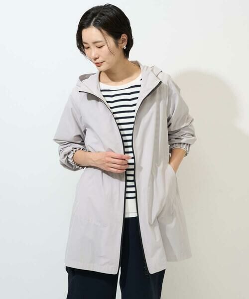 GEORGES RECH / ジョルジュ・レッシュ その他アウター | 4WAYタフタフーデッドコート（ライトグレー）