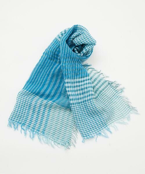GEORGES RECH / ジョルジュ・レッシュ マフラー・ショール・スヌード・ストール | コットンリネンチェックストール | 詳細3