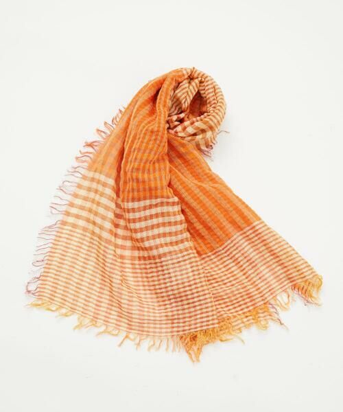 GEORGES RECH / ジョルジュ・レッシュ マフラー・ショール・スヌード・ストール | コットンリネンチェックストール | 詳細6