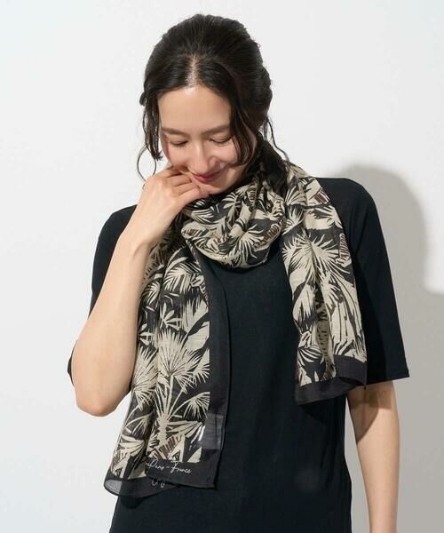 GEORGES RECH / ジョルジュ・レッシュ マフラー・ショール・スヌード・ストール | サファリリーフプリントストール | 詳細1