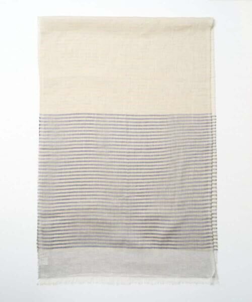 GEORGES RECH / ジョルジュ・レッシュ マフラー・ショール・スヌード・ストール | コットンリネンボーダーストール | 詳細5