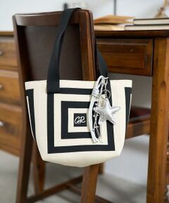 GEORGES RECH / ジョルジュ・レッシュ トートバッグ | 幾何学柄ニットトートバッグ