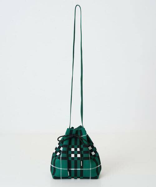 GEORGES RECH / ジョルジュ・レッシュ その他小物 | 幾何学柄ニット巾着ショルダーバッグ | 詳細11