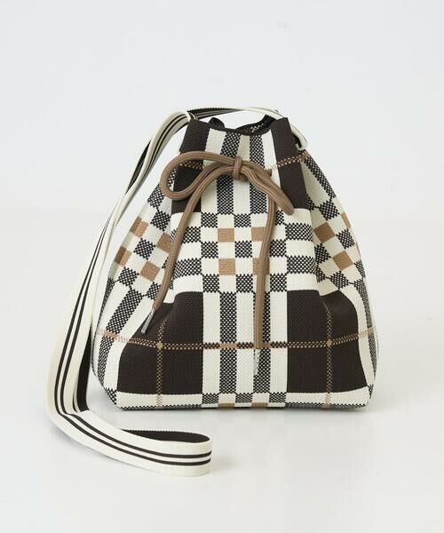 GEORGES RECH / ジョルジュ・レッシュ その他小物 | 幾何学柄ニット巾着ショルダーバッグ | 詳細2