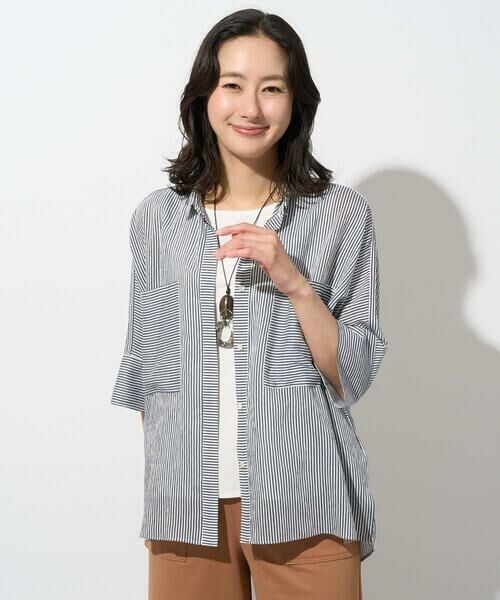 GEORGES RECH / ジョルジュ・レッシュ シャツ・ブラウス | バンドカラードルマンスリーブブラウス | 詳細2