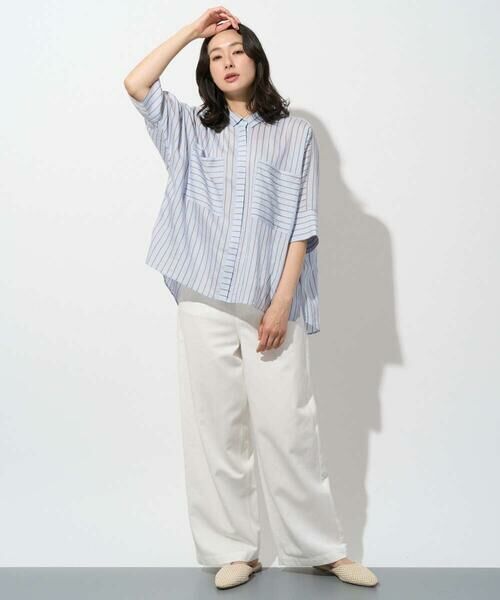 GEORGES RECH / ジョルジュ・レッシュ シャツ・ブラウス | バンドカラードルマンスリーブブラウス | 詳細3