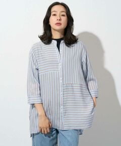 GEORGES RECH / ジョルジュ・レッシュ シャツ・ブラウス | バンドカラードルマンスリーブロングブラウス