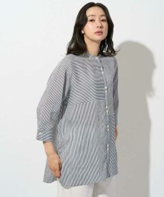 GEORGES RECH / ジョルジュ・レッシュ シャツ・ブラウス | バンドカラードルマンスリーブロングブラウス