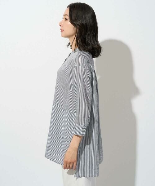 GEORGES RECH / ジョルジュ・レッシュ シャツ・ブラウス | バンドカラードルマンスリーブロングブラウス | 詳細11