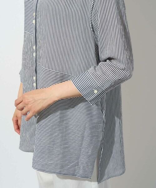 GEORGES RECH / ジョルジュ・レッシュ シャツ・ブラウス | バンドカラードルマンスリーブロングブラウス | 詳細14