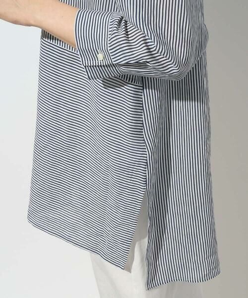 GEORGES RECH / ジョルジュ・レッシュ シャツ・ブラウス | バンドカラードルマンスリーブロングブラウス | 詳細15