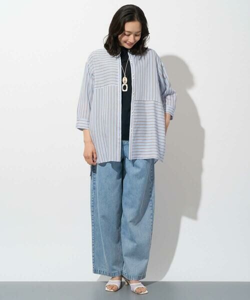 GEORGES RECH / ジョルジュ・レッシュ シャツ・ブラウス | バンドカラードルマンスリーブロングブラウス | 詳細4